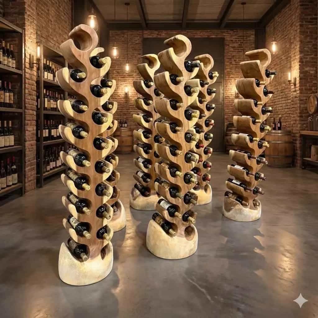 Weinregal aus Suarholz | 18 Flaschen
