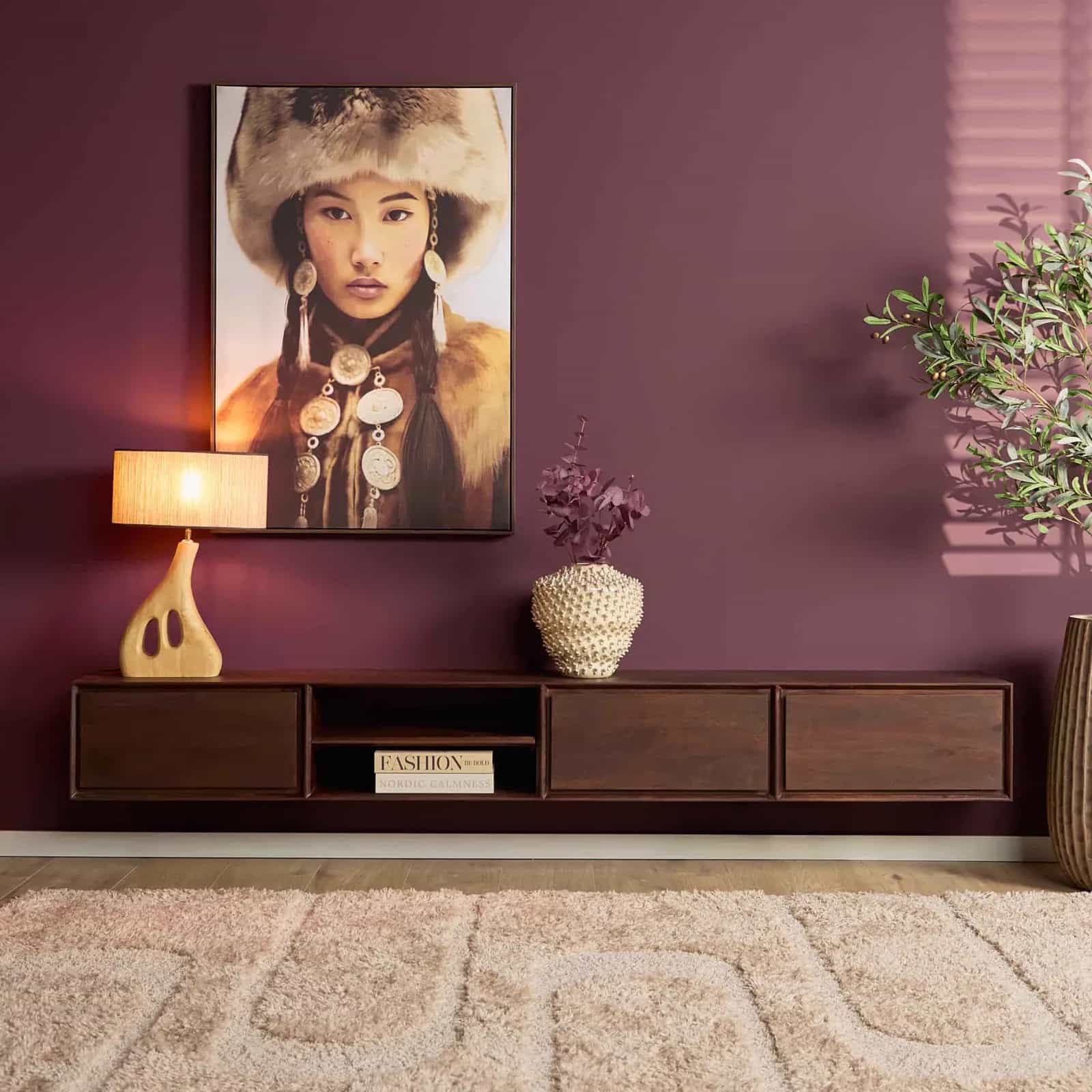 TV-Hängeschrank Ambiance Braun | 240 cm