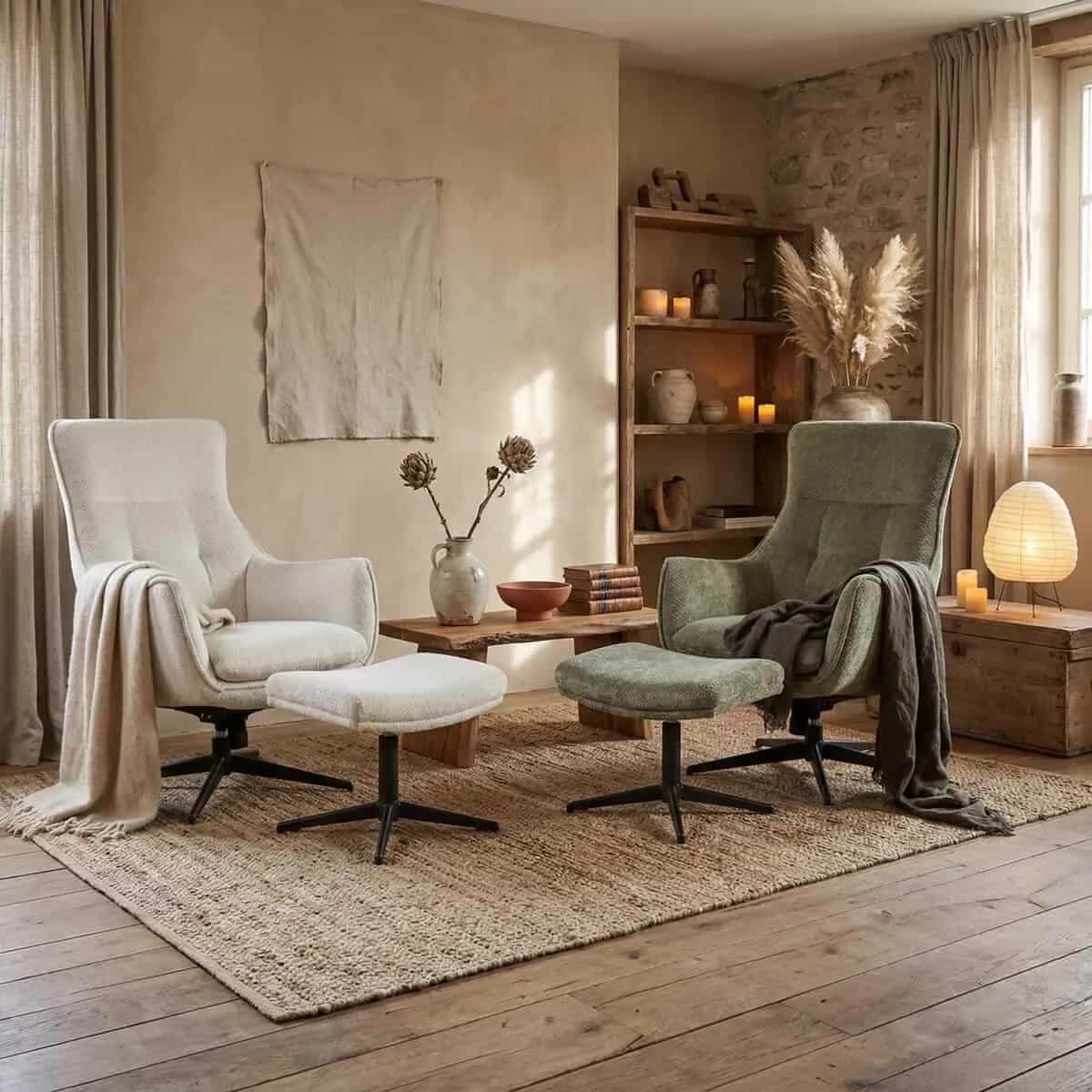 Sessel Flynn mit Hocker