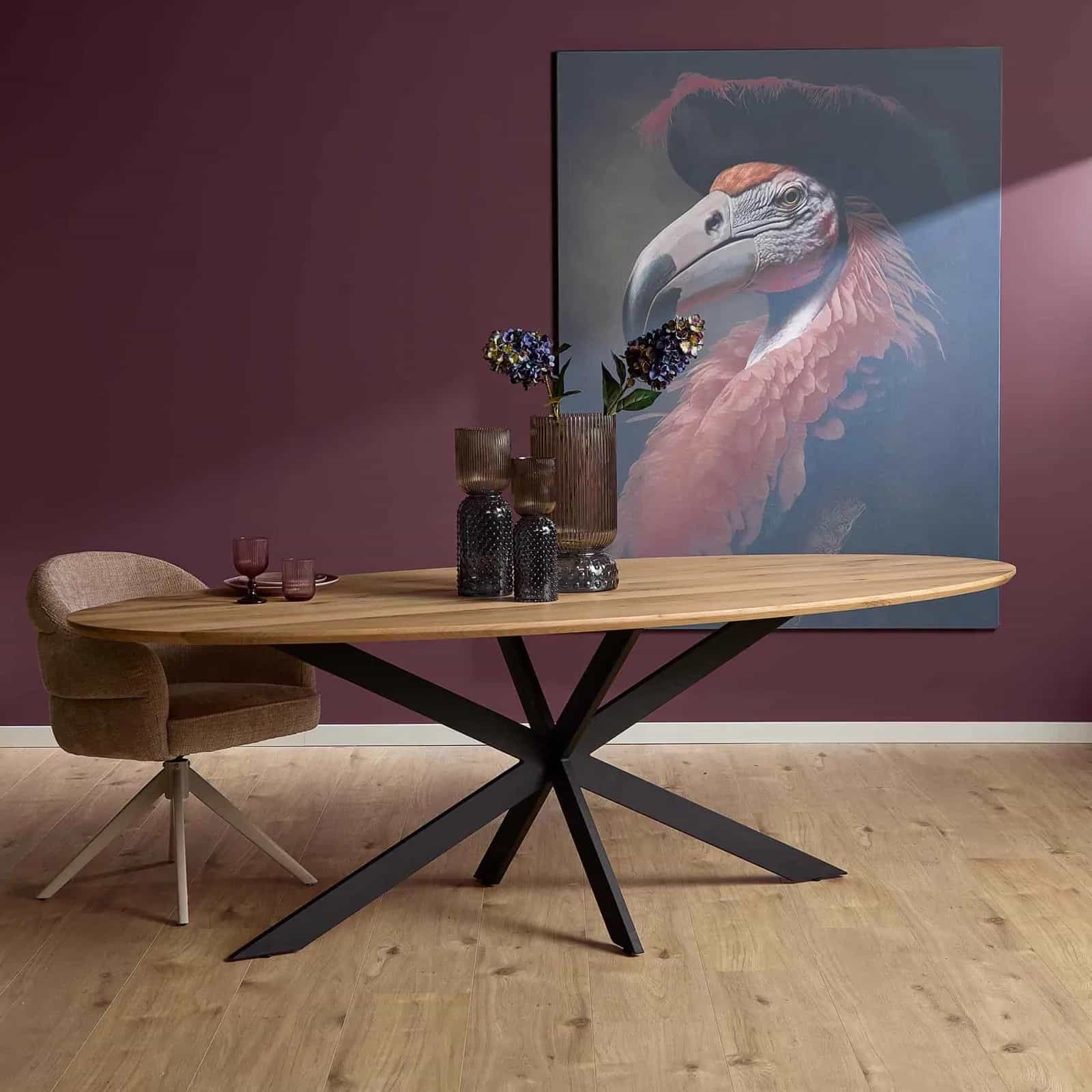 Ferris Eiche Esstisch | Oval 280 cm | Natur