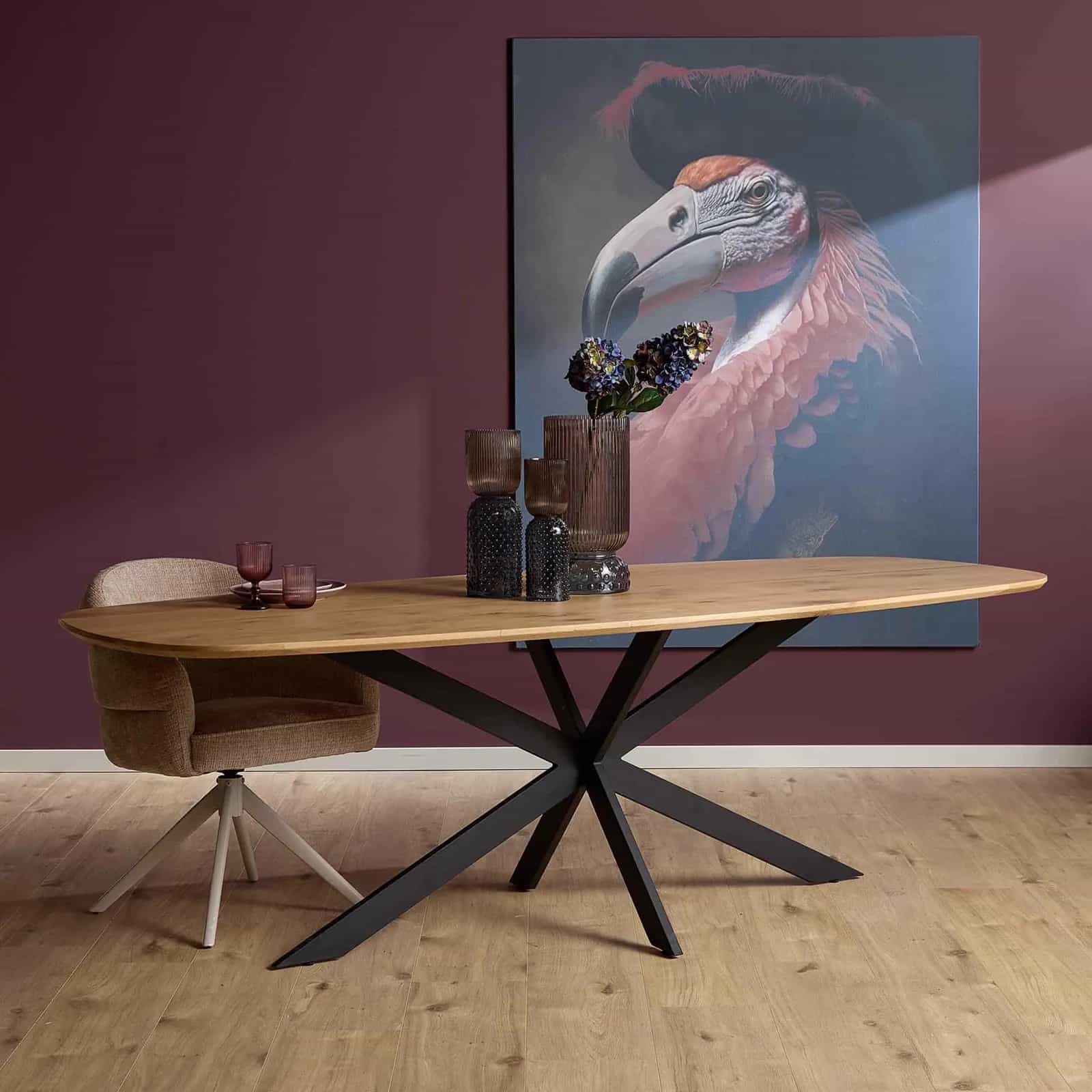 Ferris Eiche Esstisch | Dänisch Oval 180 cm | Natur