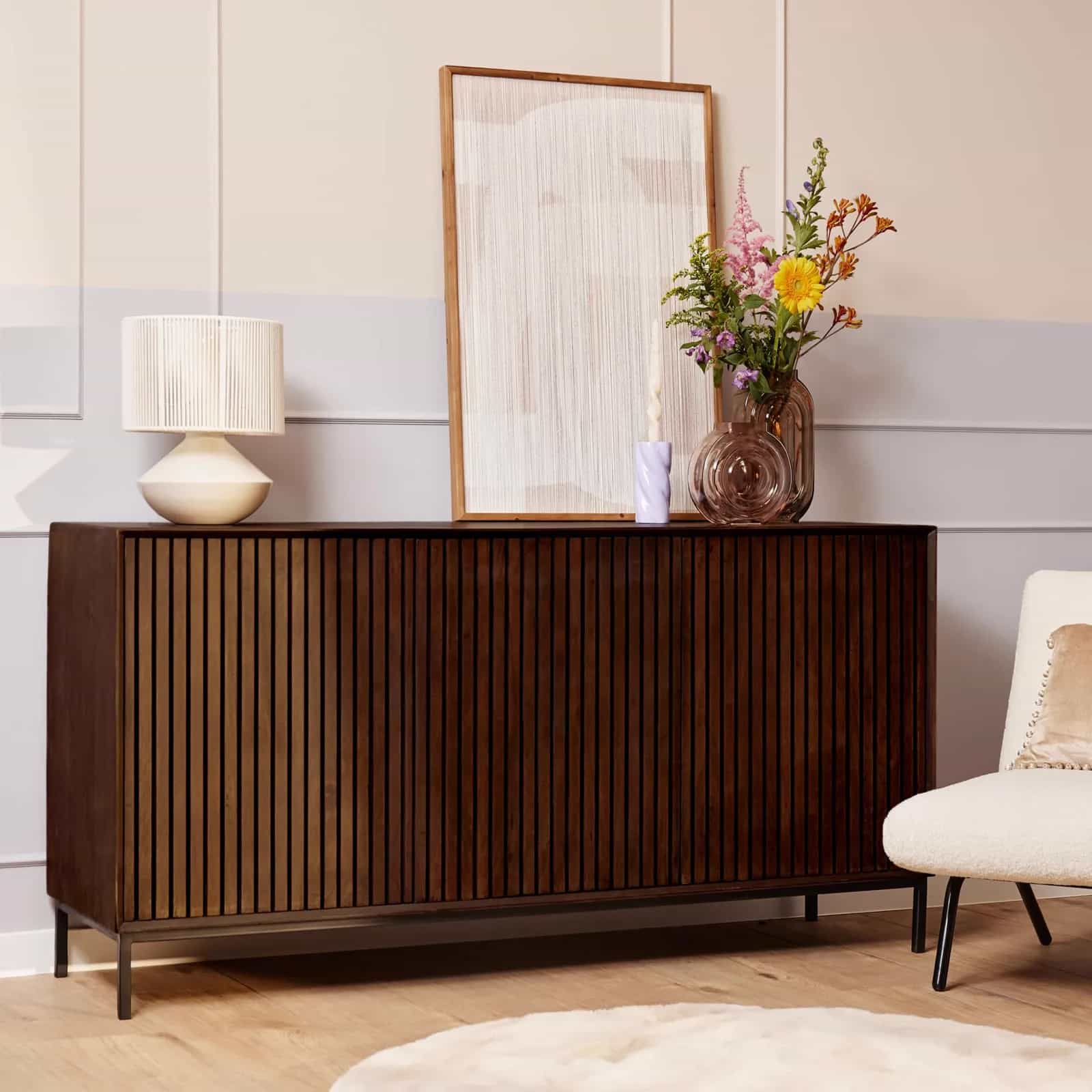Sideboard Madison Braun Mangoholz 165 cm