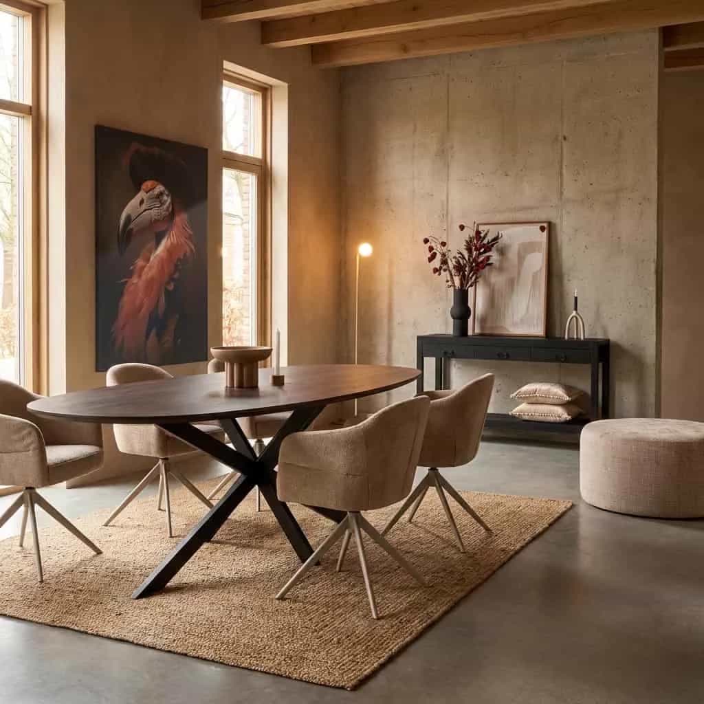 Ferris Eiche Esstisch | Dänisch Oval 200 cm | Braun