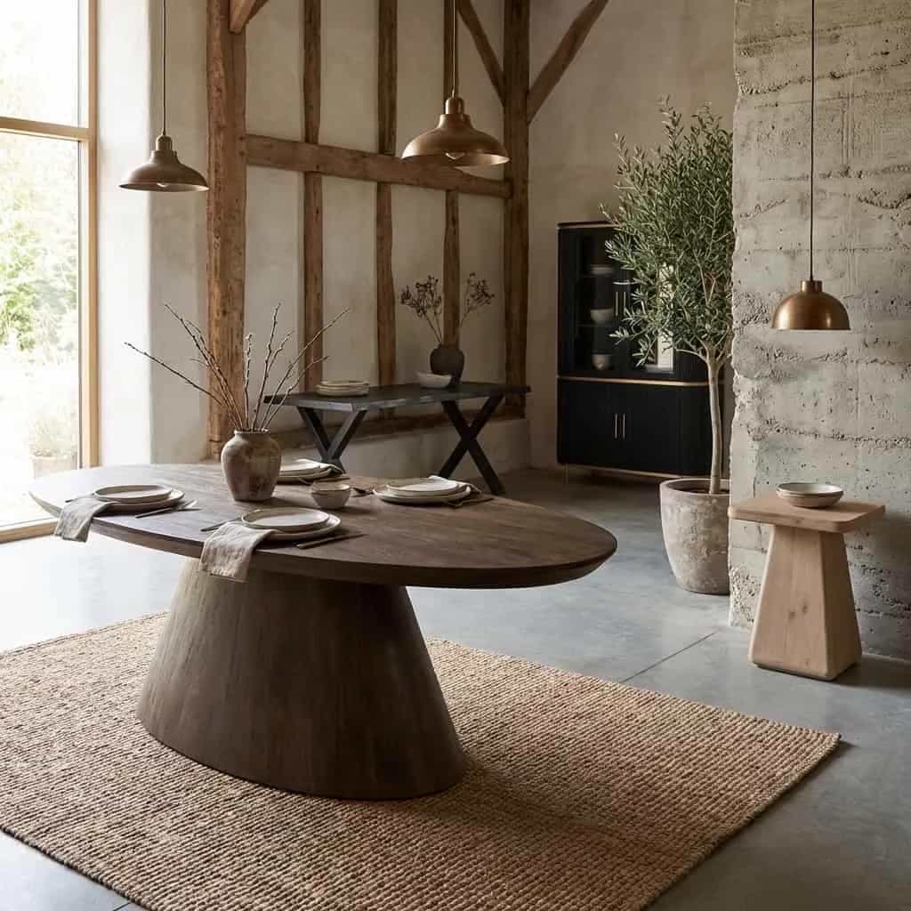 Premana Couchtisch braun oval 135 cm