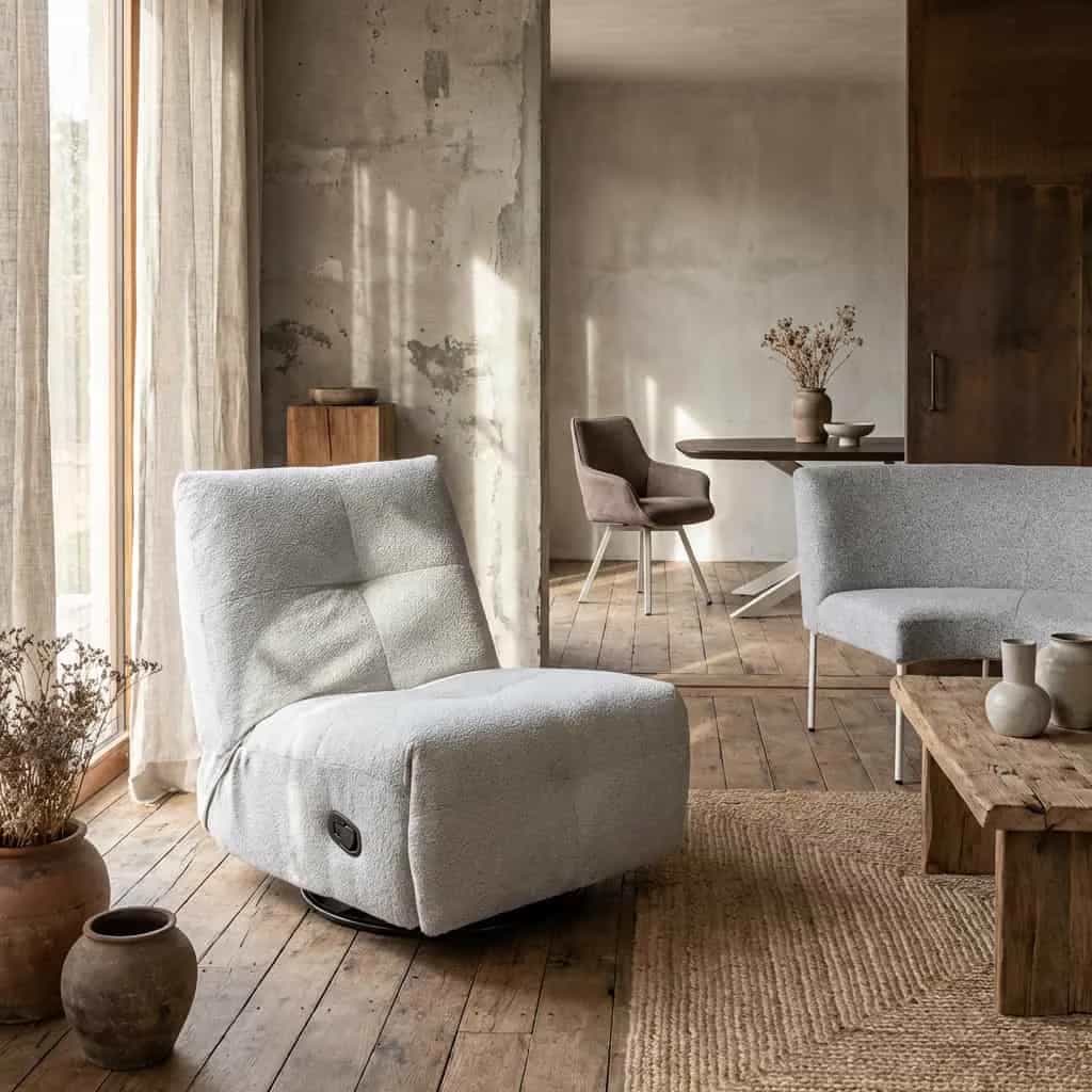 Recliner Lazy | Hellgrau