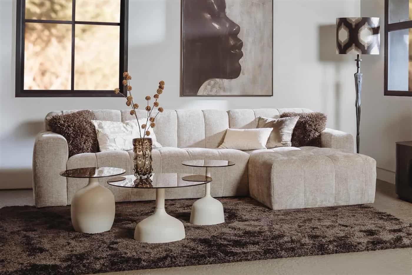 Austin 2 5-AR + Chaise L - Haga 30 beige