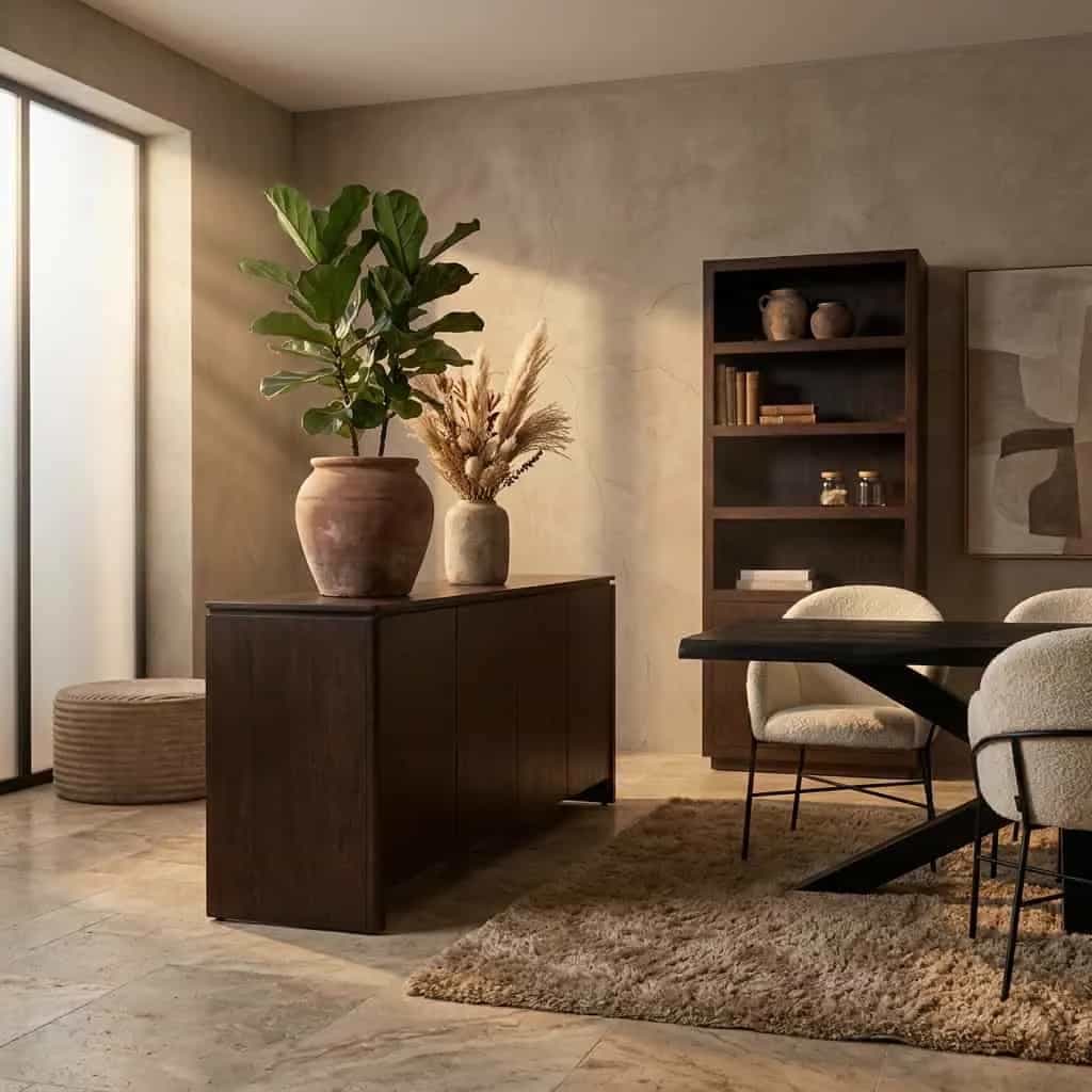 Sideboard Dallas, braunes Mangoholz, 210 cm