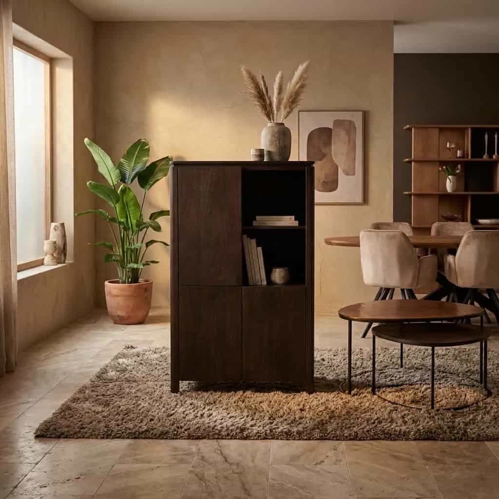 Regal Dallas Braun Mangoholz 90 cm