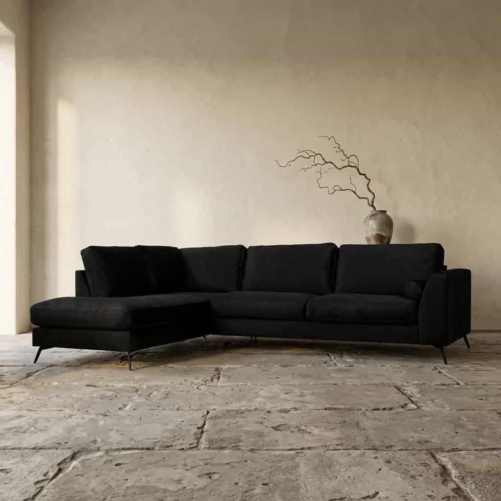 Ecksofa Ferry | Schwarz