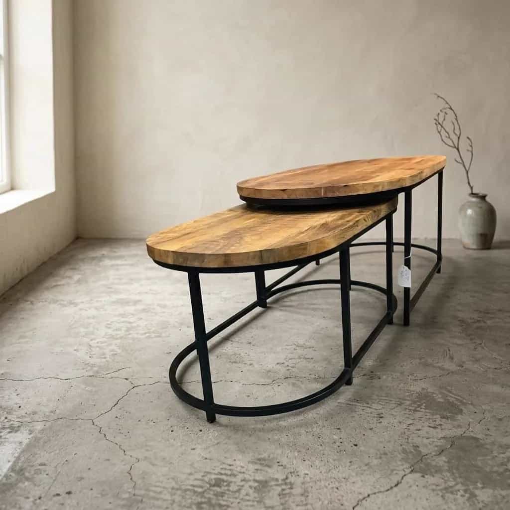 Couchtisch-Set Alfa Mango-Holz