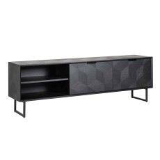 Richmond Interiors TV-dressoir Blax 2-kleppen 1-plank (Black)