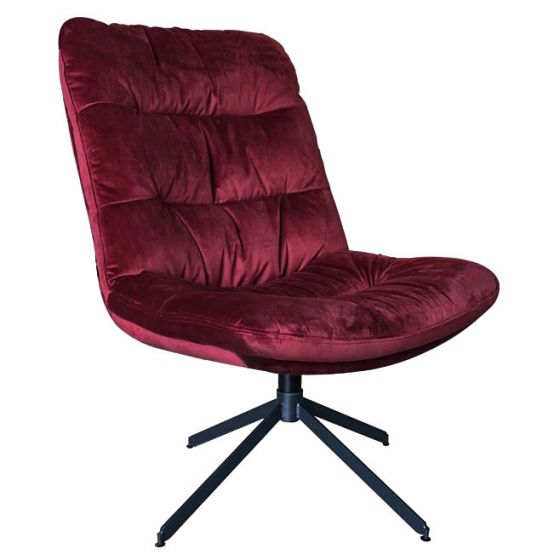 Mokana Furniture Drehstuhl Velvet - Red 