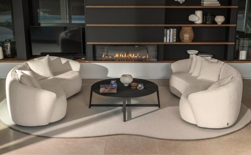 Modernes Sofa Mogador Stoff weiß