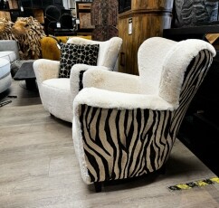 Fauteuil Minou Zebra print