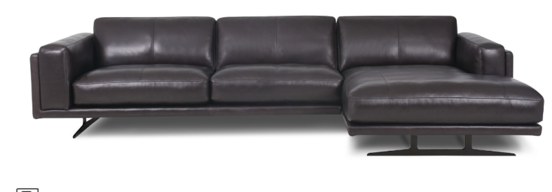 Industrielles Sofa Como, erhältlich in Stoff und Leder.