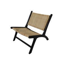 Loungestoel Lugano teak webbing