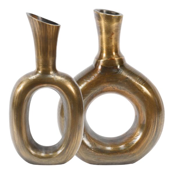 Vase Neck gold aus Stahl