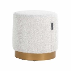 Richmond Interiors Hocker Emmy 42Ø White Bouclé 