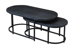 Mokana Furniture Couchtisch Alfa Set Aus 2 Black