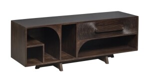 Einzigartiger TV-Möbel Scott aus Holz im Retro-Look.