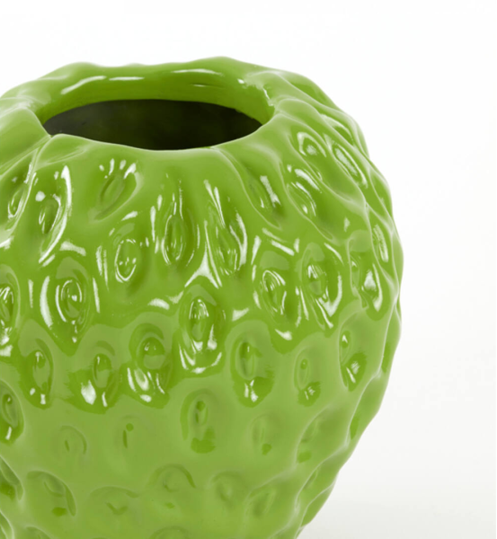 Vase Strawberry Shiny Green Ø25
