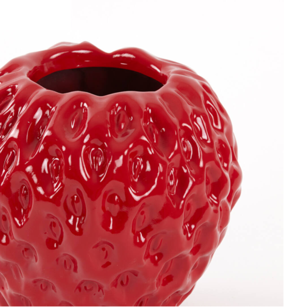 Vase Strawberry Shiny Red Ø25