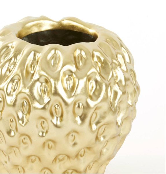 Vase Strawberry matt gold 25 cm