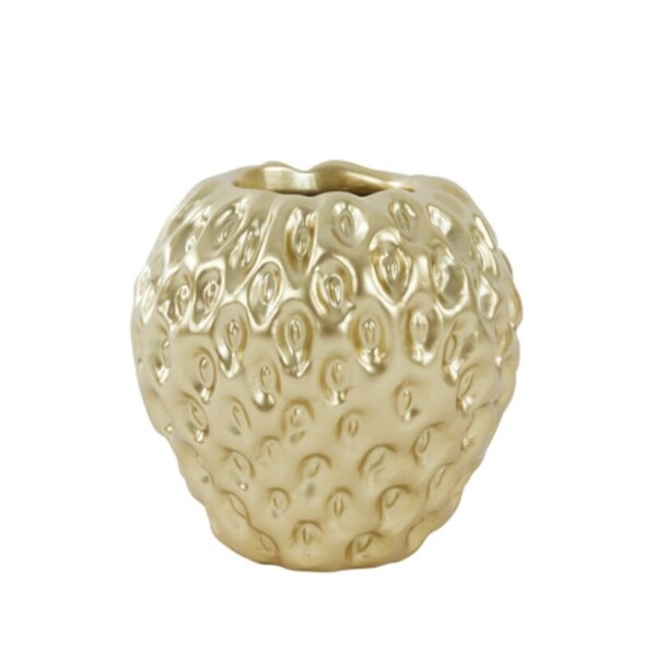 Vase Strawberry matt gold 14,5 cm