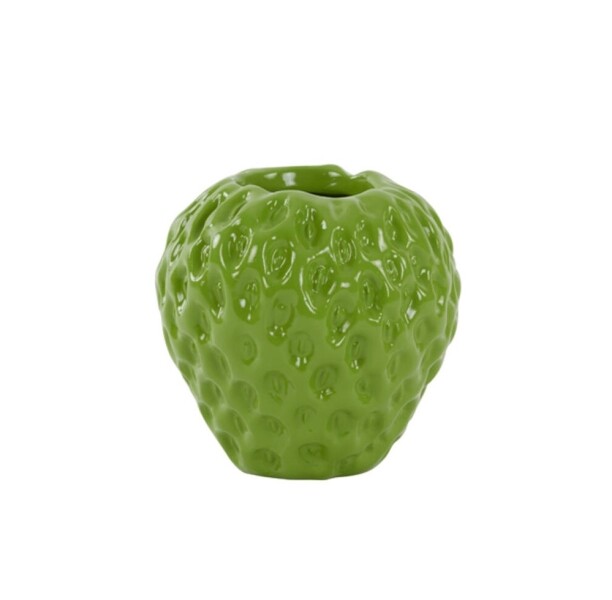 Vase Strawberry Shiny Green Ø14,5