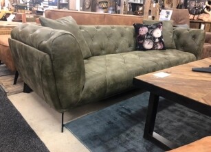 Zitform Ledersofa Capetown Olive Grunn