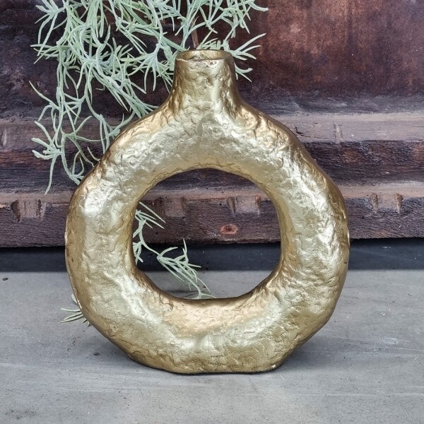 Benoa Vase Donut Gold 